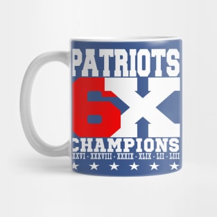 PATRIOTS 6 TIMES CHAMPIONS Mug